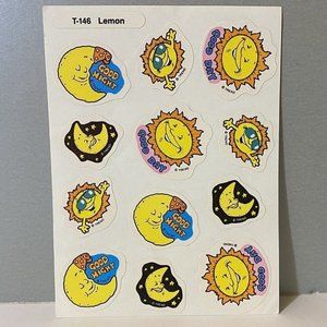 Vintage Trend Lemon Scratch & Sniff Sun & Moon Stickers